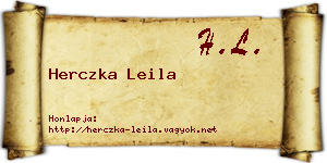 Herczka Leila névjegykártya